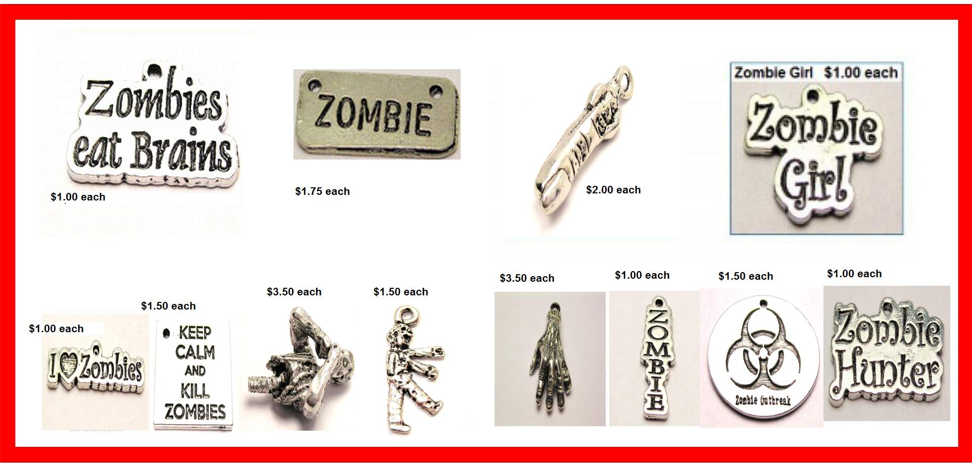 zombie charms